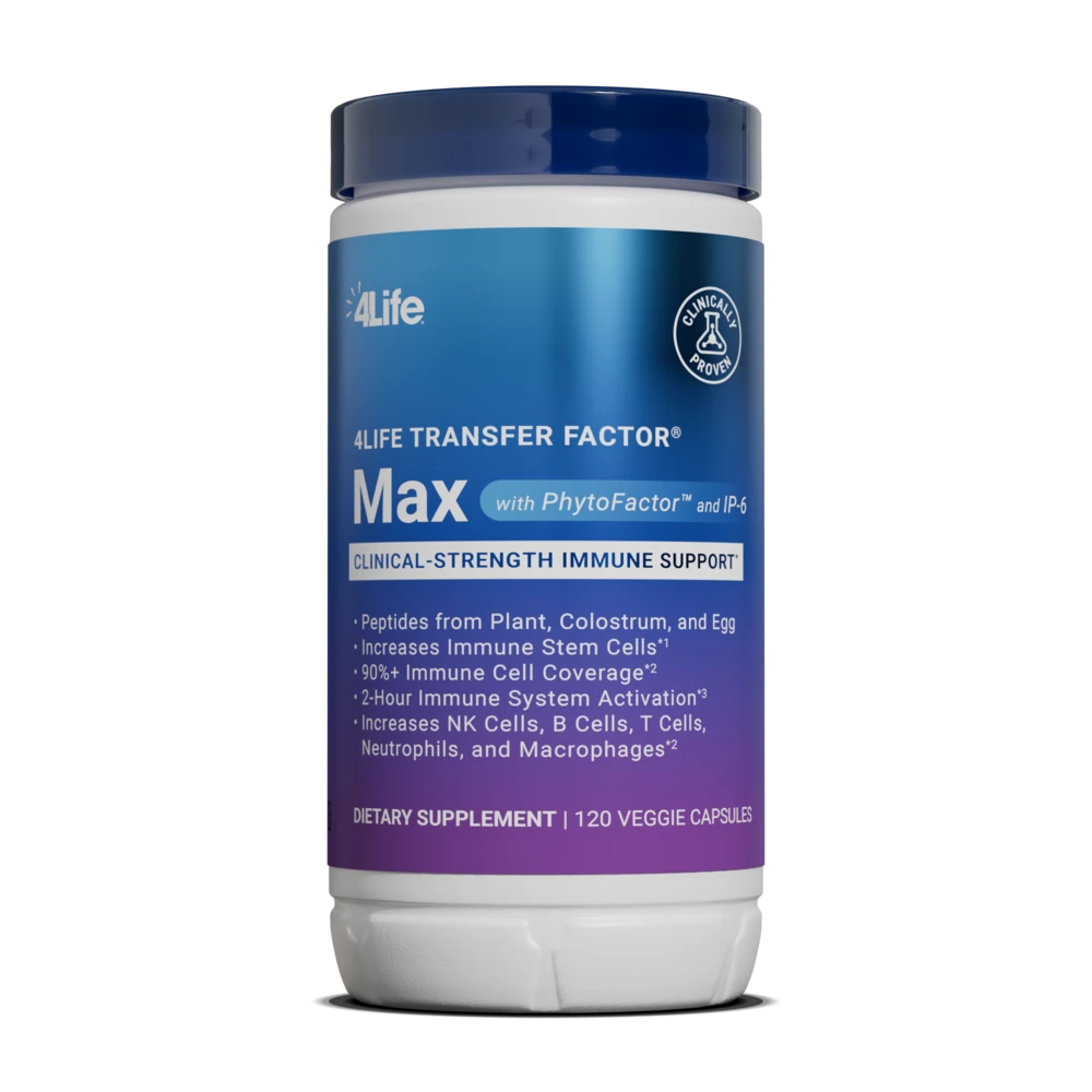 4Life Transfer Factor Max with PhytoFactor and IP-6 bottle, 120 veggie capsules