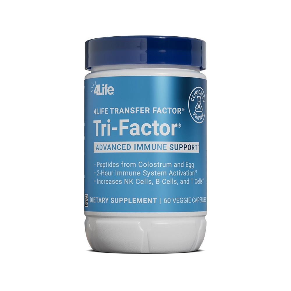 4Life Transfer Factor Tri-Factor Formula bottle, 60 veggie capsules